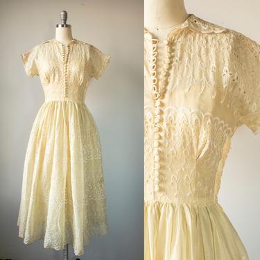1950s Dress Illusion Lace Emma Domb S 