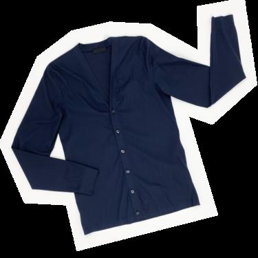 Prada S/S 2011 navy blue cardigan shirt