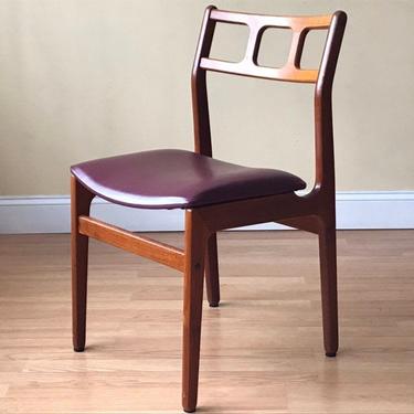 One Danish Teak Dining chair or Desk Chair by D-Scan 