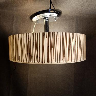 Barrel Ceiling Light Resin With Reeds 13.5W x 8H