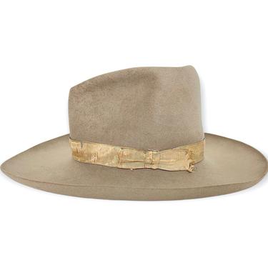 RARE Vintage 1920s/1930s STETSON No 1 Quality Cowboy Hat ~ 7 1/8 to 7 1/4 ~ Pencil Curl ~ Wide Brim ~ Western ~ Beaver Fur Felt 