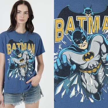 Vintage 1989 DC Comics T Shirt / Batman Movie Cartoon Tee / Comic Book Movie Prono Superhero 50 50 Shirt M 