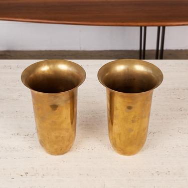 Pair of Brass Vases by Walter von Nessen for Chase