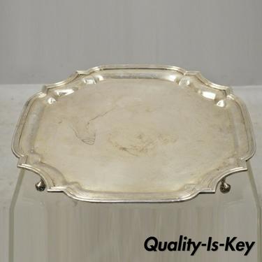Friedman Silver Co. Silverplate Footed Scalloped Edge Regency Tray Platter