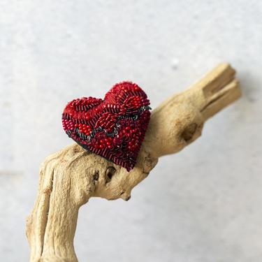 Embroidered Love Heart Pin