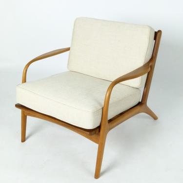 Open Frame Walnut Lounge Chair
