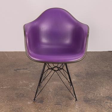 Purple Eames Padded Armshell Chair for Herman Miller 