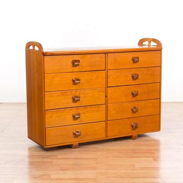 10 Drawer Monterey Style Maple Dresser