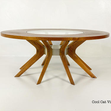 Broyhill Brasilia Cathedral Coffee Table, Circa 1960s - *Please see notes on shipping before you purchase. 