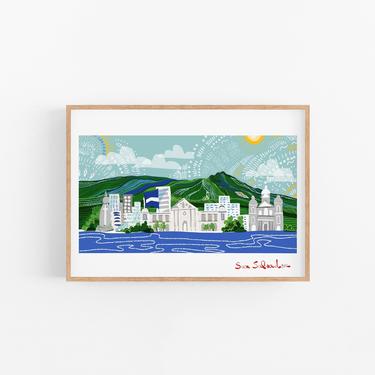 San Salvador Skyline | Digital Artwork | Wall Art Print 