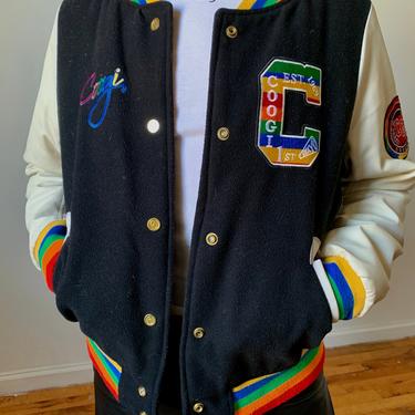 Vintage Coogi Letterman Jacket Bomber Jacket Coat 1990s 2000s Living Color 