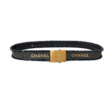 Chanel Denim Logo Belt
