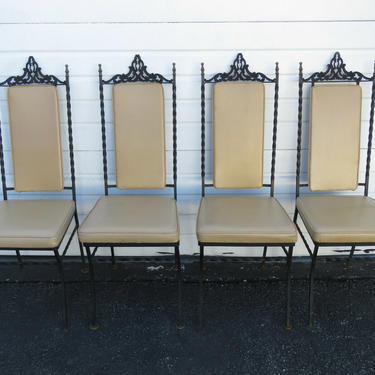 Wrought Iron Patio Set of 4 Chairs by Antarenni 9519