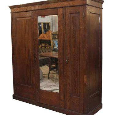 Oak Armoire with Mirror