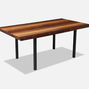Milo Baughman Expanding Multi-Wood Dining Table for Directional 