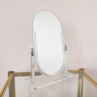 Lucite Vintage Pivoting Vanity Mirror 
