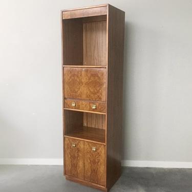 vintage mid century Drexel Precedent extra tall bar cabinet.