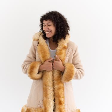 Vintage Wool Hudsons Bay Statement Coat | Faux Fur Trimmed Hood Penny Lane | Made in Canada | S 