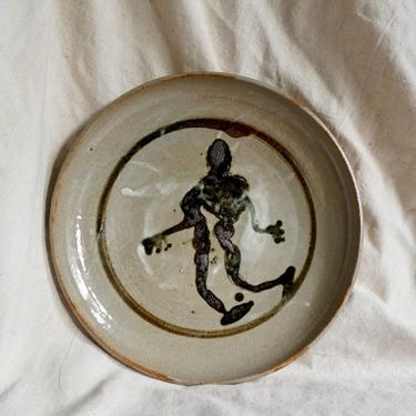 MCM Abstract Form Pottery Serving Plate