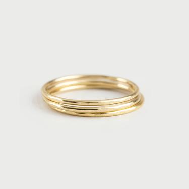 Hammered Band, Gold Filled Stacking Ring, Stackable Ring, Dainty Rings, 14K Gold rings, Thin band rings, minimal ring, Dainty Band, Minimal 