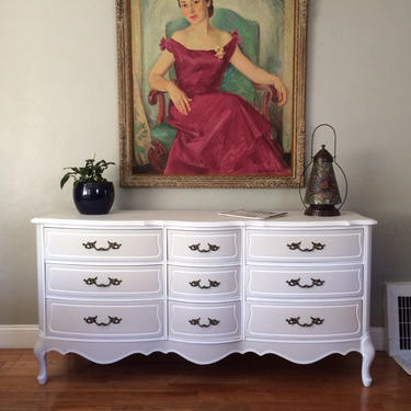 SAMPLE PIECE - Solid Wood Two-Tone French Provincial Dresser Buffet 
