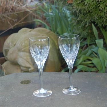 2 Waterford Crystal Wine Glass ~ New Pair Waterford Tranquility Wine Glass - Nocturne, Vertical &amp; Thumbprint Cuts ~ Wedding Gift ~ ca. 1996 
