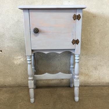 Vintage Side Table with Door