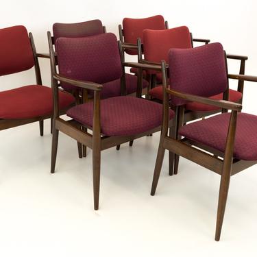 Lawrence Peabody for Nemschoff Mid Century Modern Captains Dining Occasional Chairs - mcm 