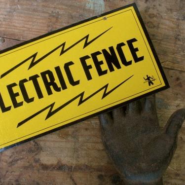 Vintage Electric Fence Sign, Vintage Signage, Man Cave, New Old Stock 