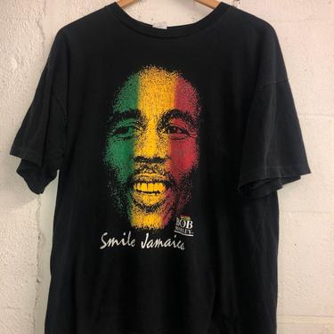 Vintage 90's Bob Marley Smile Jamaica T-Shirt. Super Soft! XL 3047 