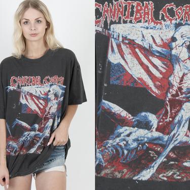 1992 Cannibal Corpse T Shirt Tomb The Mutilated Tour T Shirt Vintage 90s Cannibal Corpse Band Death Metal Concert Black Cotton Band Tee 