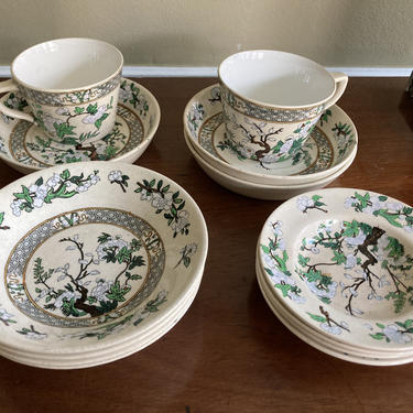 Antique Minton Chinoiserie Tea Cup And Small Plate Collection 