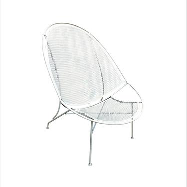 1960s Mid-Century Modern Salterini Radar White Metal Patio Chair 