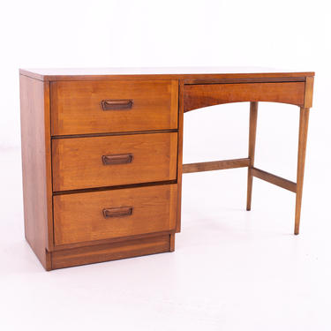 Andre Bus for Lane Acclaim Mid Century Dovetailed Walnut and Formica Single Sided Desk - mcm 
