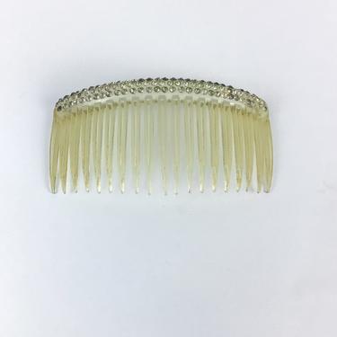 Vintage 50s hair comb | Vintage clear rhinestone comb | 1950s Rhinestone hair accessory 