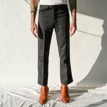 Vintage 70s Wrangler Black Sta Prest Bootcut Pants | Made in USA | Size 33x30 | Rockabilly, Greaser, Ska | 1970s Wrangler Flare Leg Pants 