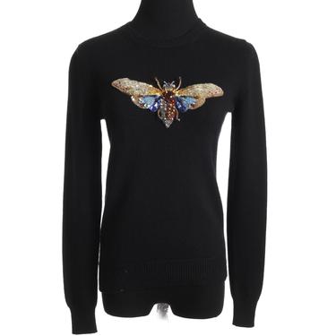 Gucci Beaded Butterfly Cashmere Sweater