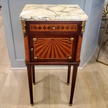 19th Century French Louis XVI Guillaume Grohé Signed Bedside Cabinet 