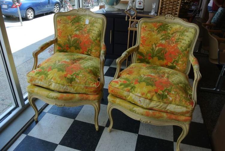 Floral Chairs. Two available