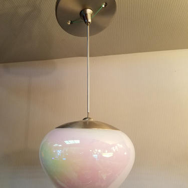 Modern Pendant Light pearleascent globe 13 x 6