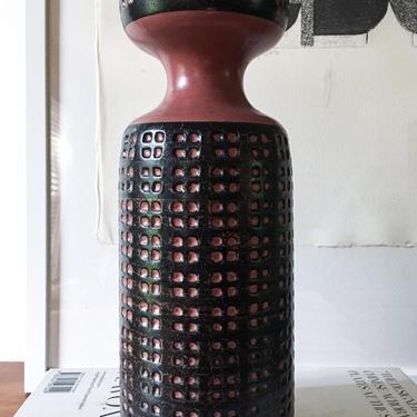 German vase in scarce Atna pattern Vintage Pottery Vase Large patterned coral unique 