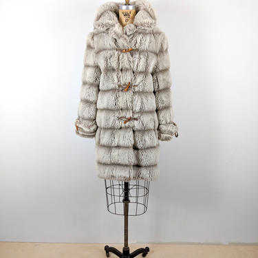 faux sure | vtg 1970s faux fur toggle coat | vintage 70s jacket | small/s | medium/m 