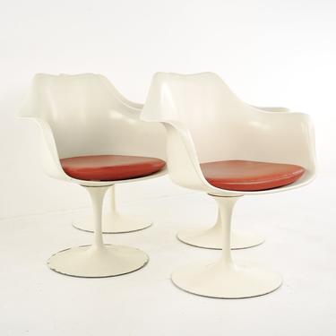 Eero Saarinen for Knoll Mid Century Tulip Chairs - Set of 4 - mcm 