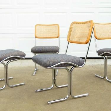 VTG Mid Century CHROME CANE DINING or SIDE CHAIRS Breuer CESCA Mart Stam THONET