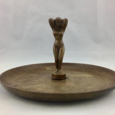 Spanish Bronze Nude Sculpture Dish