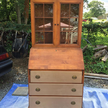 CUSTOM ORDER AVAILABLE on this beautiful Secretary Hutch. by emmaleejanedesign