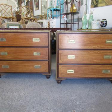 Pair of Baker Oversized Campaign Chests