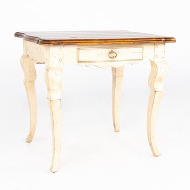 Century Furniture Contemporary Rustic Cream Side End Table 