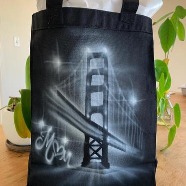 Black GGB Mom Airbrushed Tote Bag