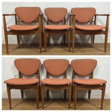 Finn Juhl Style Dining Chairs - Set of 6 